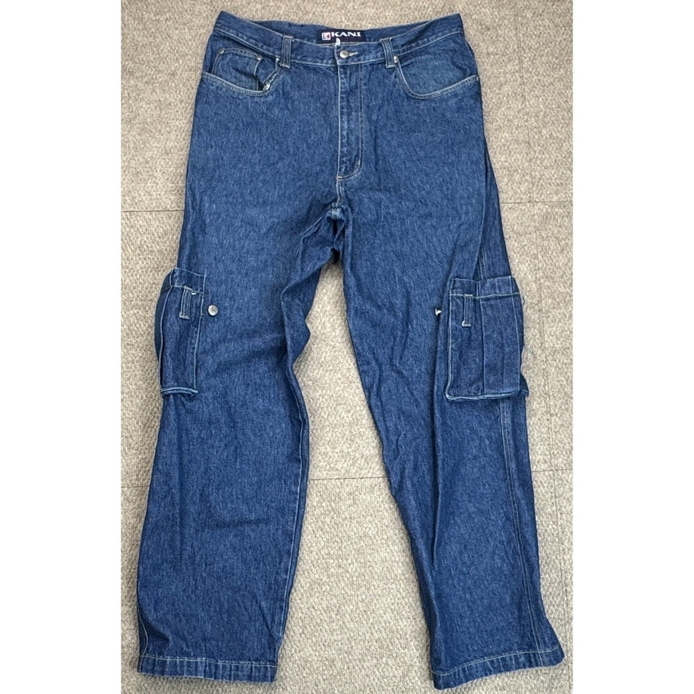 Karl Kani Jeans Rare & Vtg Men's Cargo Conductor Denim Jeans Size 34